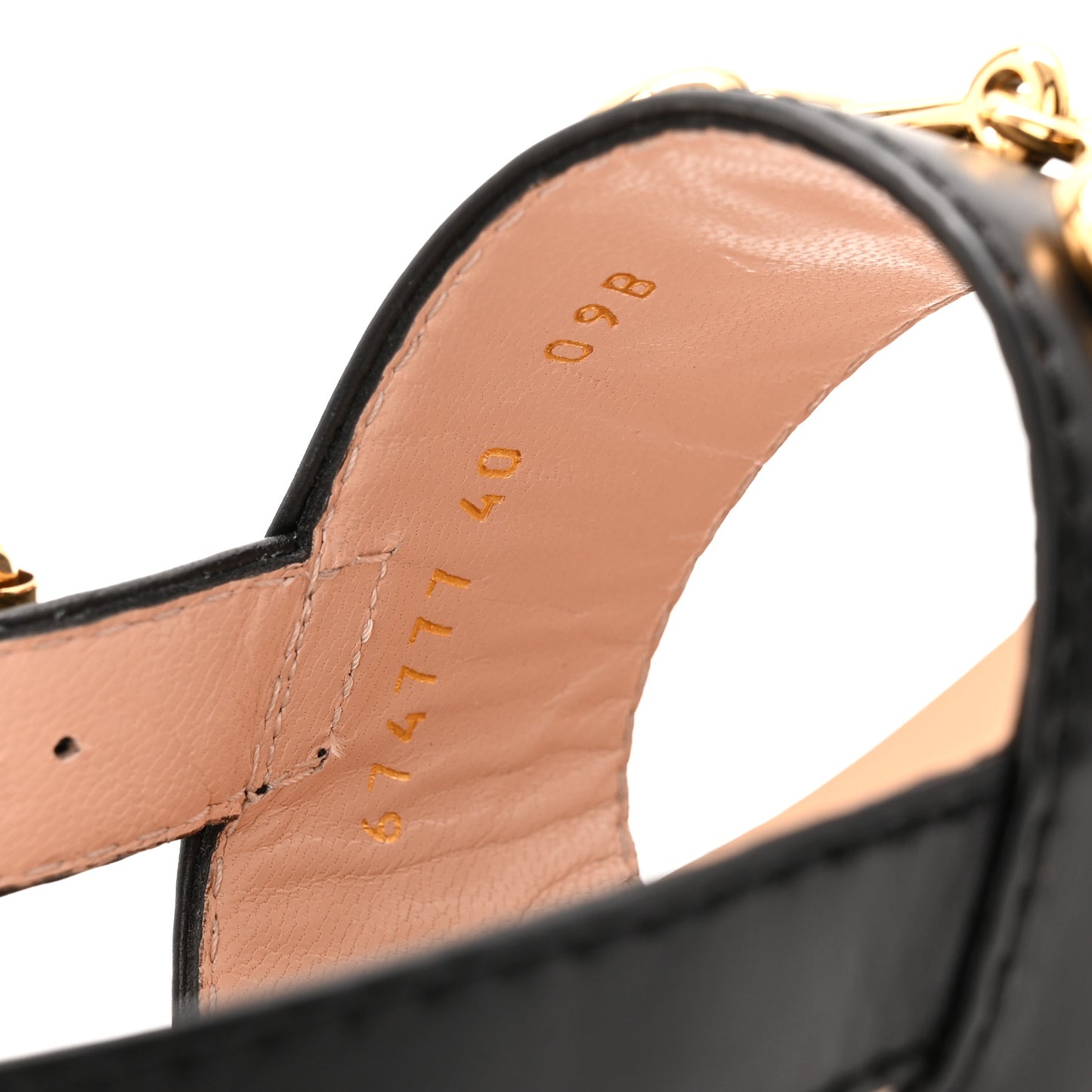 Nappa Charlotte Horsebit Thong Sandals 40 Black