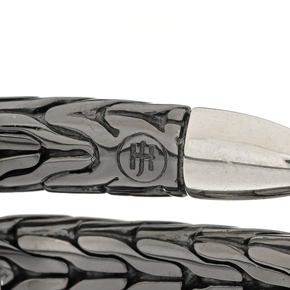 John Hardy Sterling Silver Black Rhodium Diamond Classic Chain Spear Flex Cuff Bracelet 4 of 4