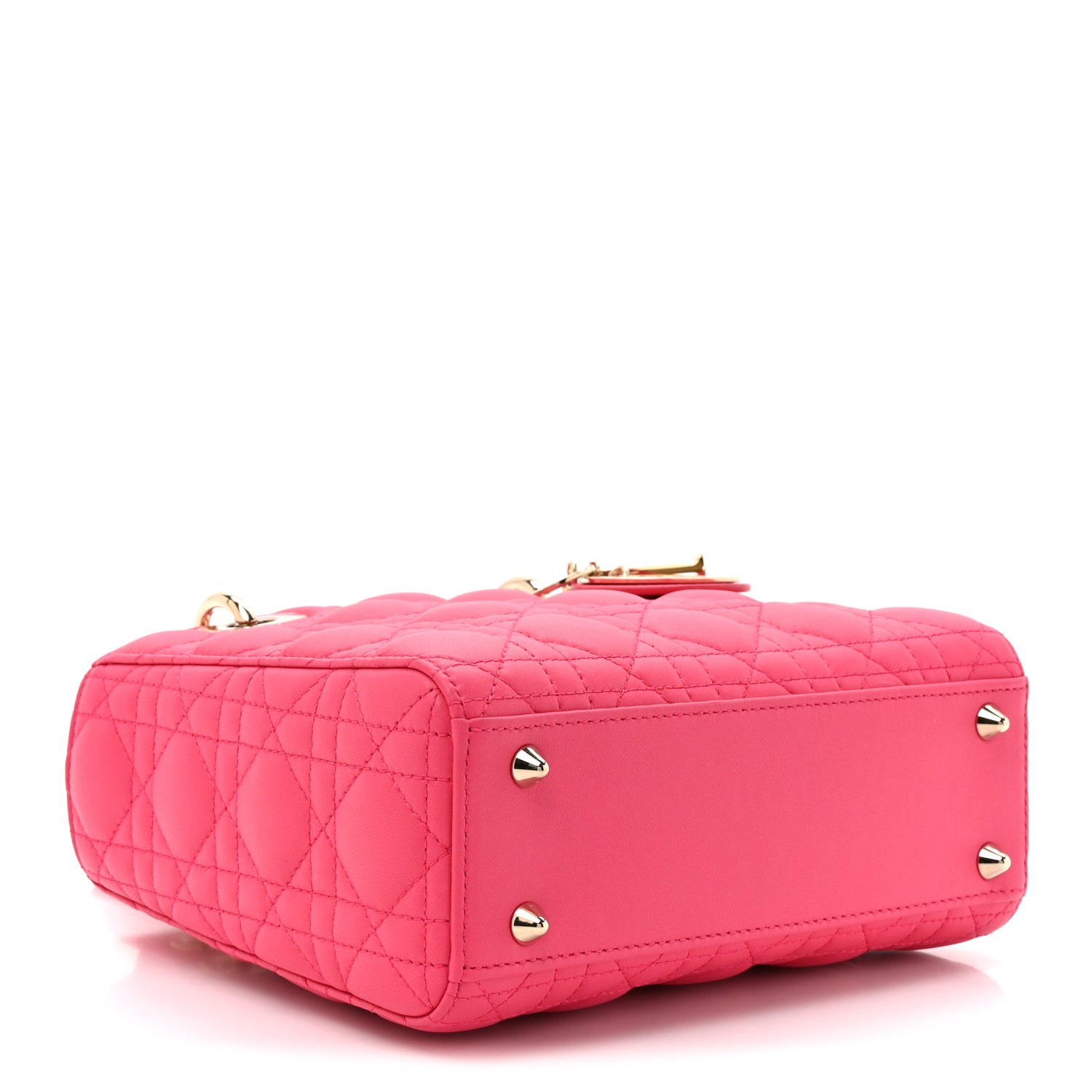 Christian Dior Lambskin Cannage Small My ABCDior Lady Dior Fraise 4 of 10