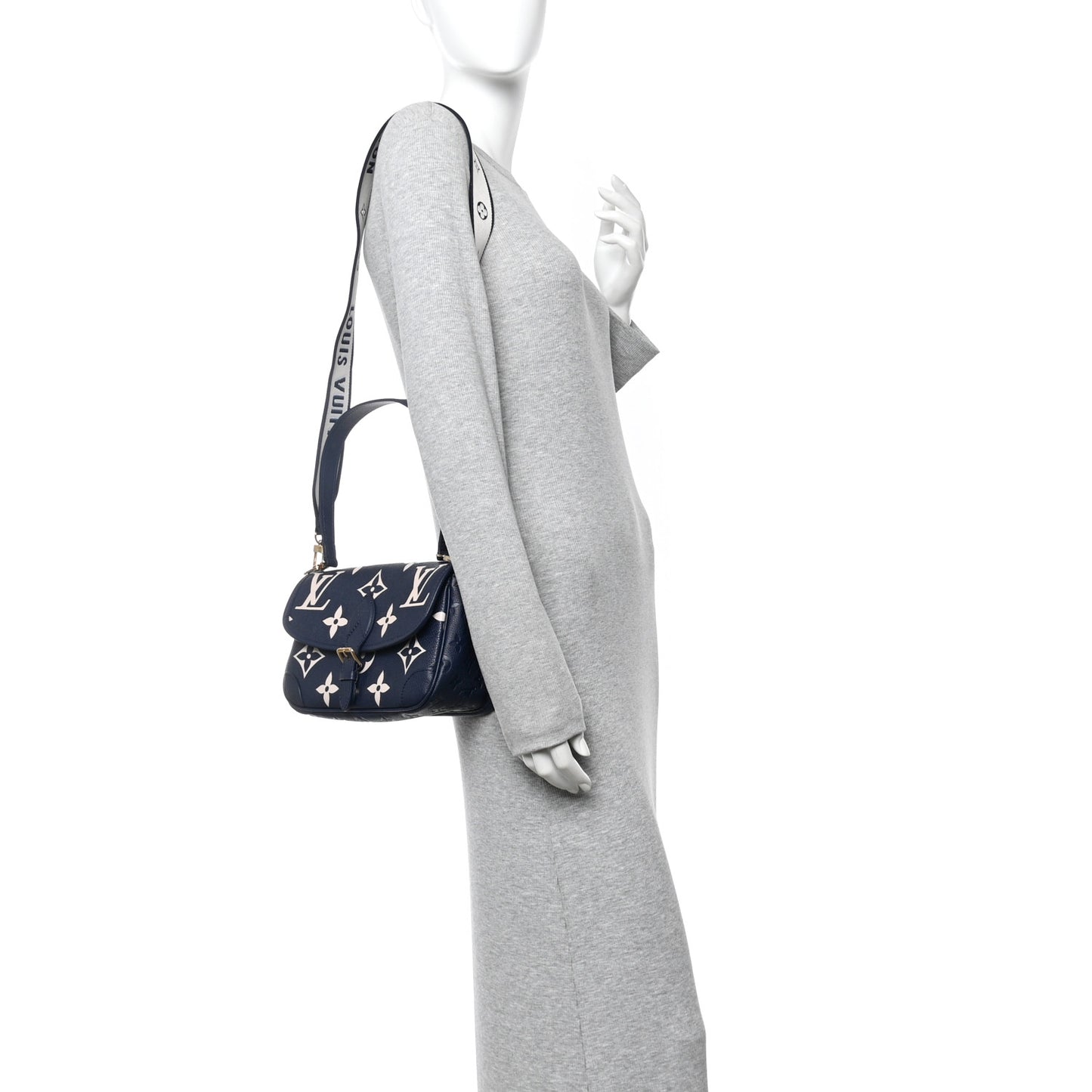 Empreinte Giant Monogram Diane Navy Creme