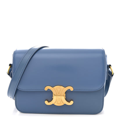 Celine Shiny Calfskin Teen Triomphe Azure 1 of 10
