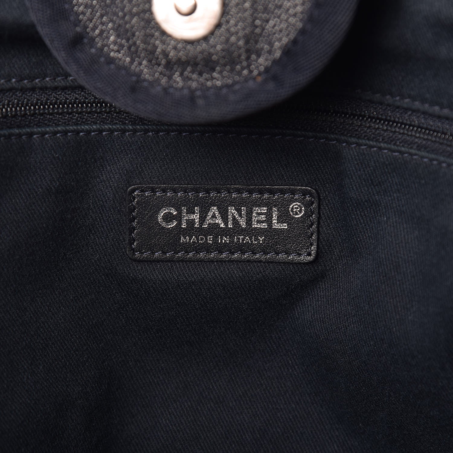 Chanel Denim Large Deauville Tote Dark Blue 6 of 9