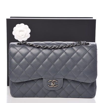 Chanel Caviar Quilted Jumbo Double Flap Blue 11 of 11