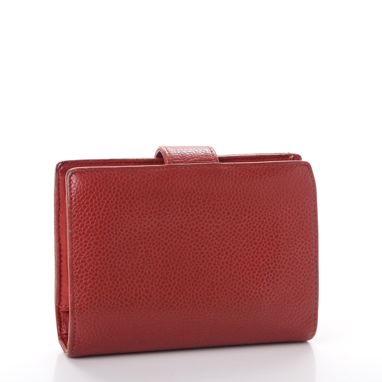 Caviar Timeless CC Compact French Wallet Red
