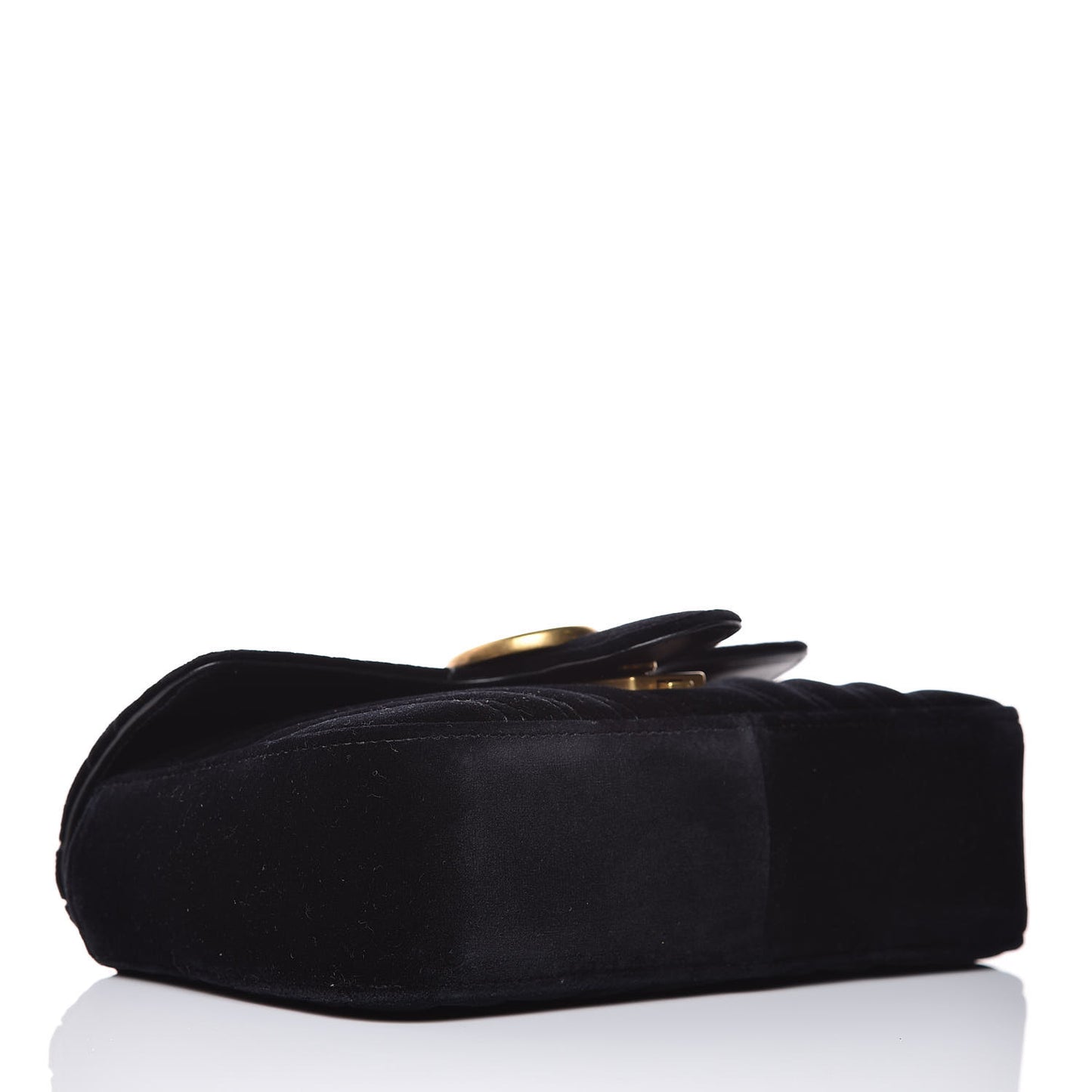 Velvet Matelasse Mini GG Marmont Shoulder Bag Black