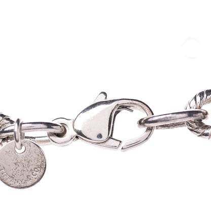 Tiffany Sterling Silver Textured Rope Link Chain Necklace 5 of 5