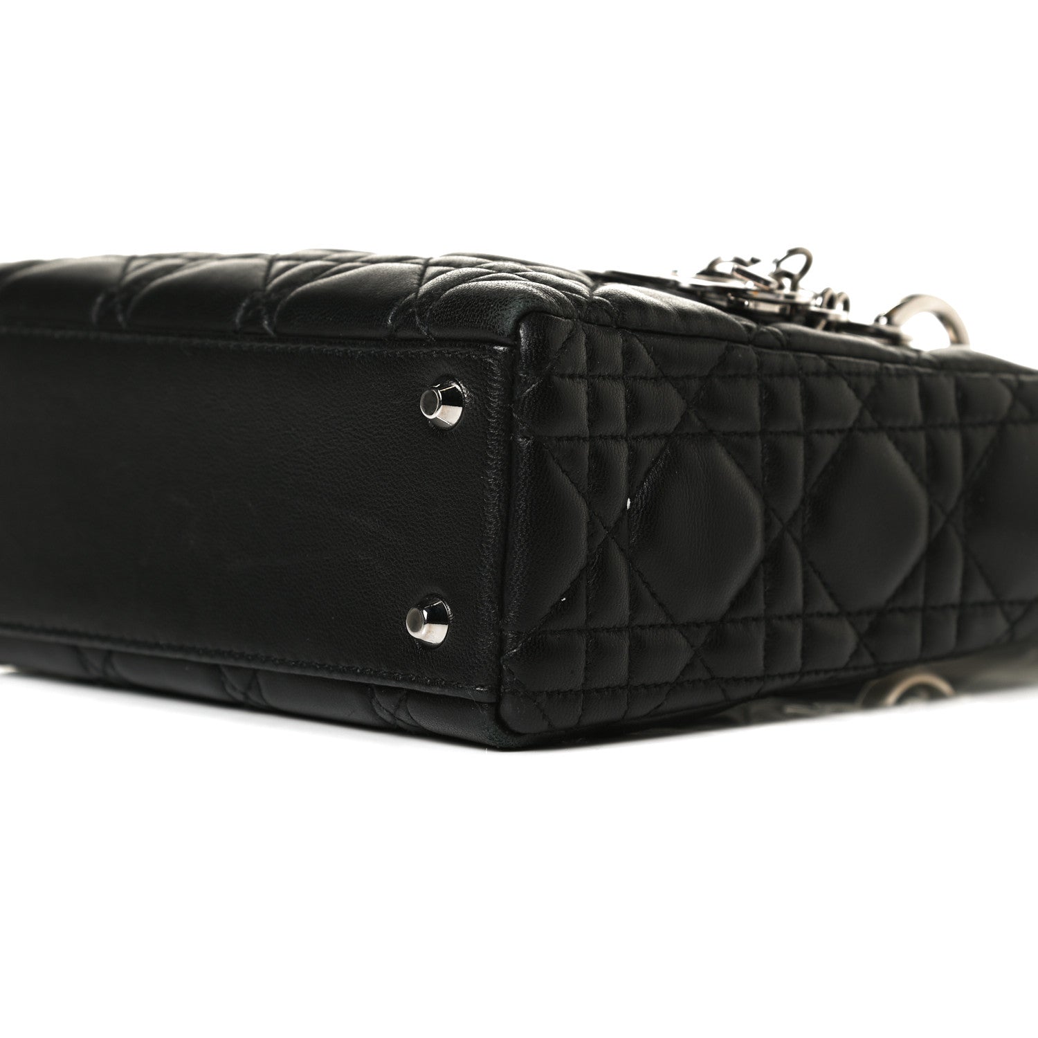 Christian Dior Lambskin Cannage Mini Lady Dior Black 10 of 15