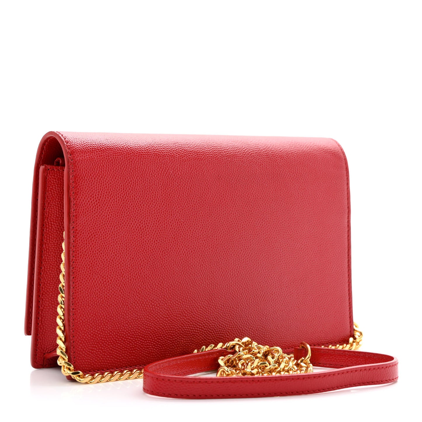 Grain De Poudre Classic Monogram Kate Tassel Chain Wallet Red