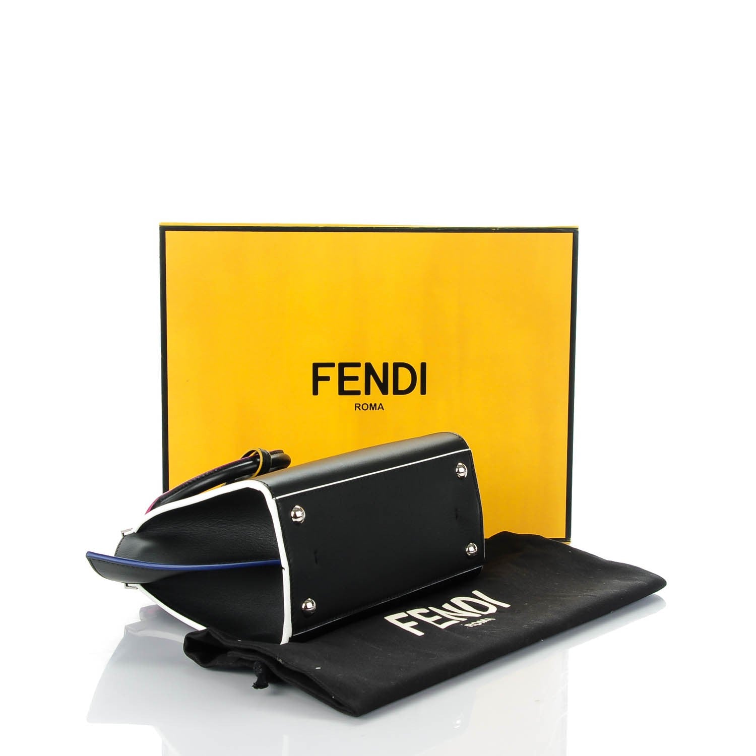 Fendi Vitello Dolce Mini 3Jours Tote Black 4 of 7