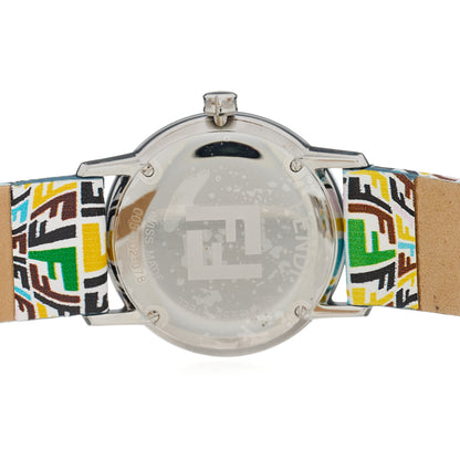 Fendi X SARAH COLEMAN Stainless Steel Calfskin 29mm FF Fish Eye Fendi Multi Quartz Watch 4 of 4