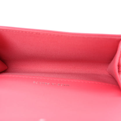 Chanel Lambskin Quilted Flap Card Holder Wallet Pink 5 of 12