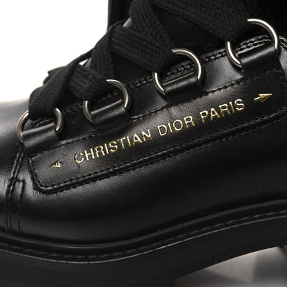 Christian Dior Calfskin Furr Stretch D-Fight Ankle Boots 39.5 Black 7 of 7