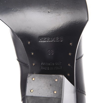 Hermes Calfskin Womens Vegas Ankle Boot 38 Black 7 of 11