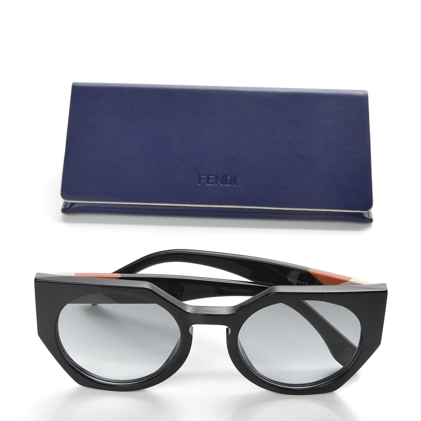 Acetate Facets Oversized Cat Eye Sunglasses FF 0151/S Black