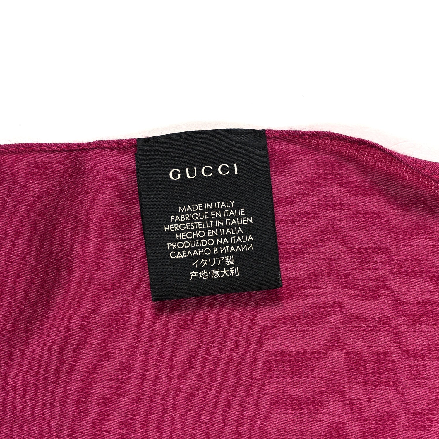 Gucci Wool Silk GG Monogram GGNat Scarf Fuchsia 4 of 6