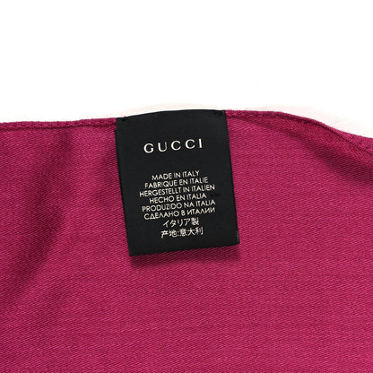 Gucci Wool Silk GG Monogram GGNat Scarf Fuchsia 4 of 6