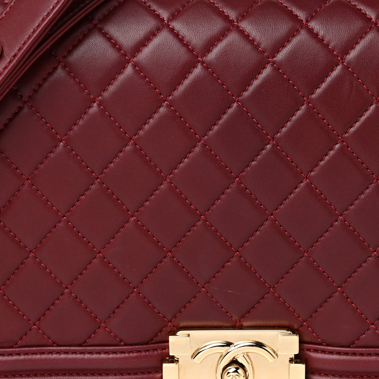 Chanel Lambskin Quilted New Medium Boy Flap Dark Red 8 of 15