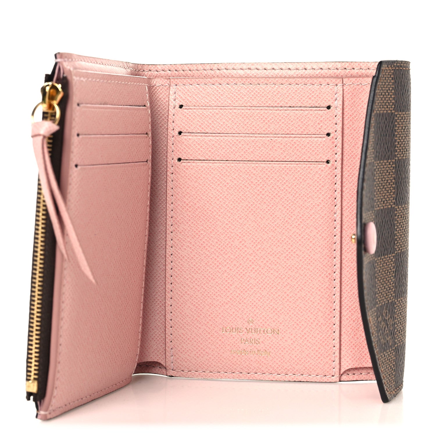Louis Vuitton Damier Ebene Victorine Wallet Rose Ballerine 5 of 7