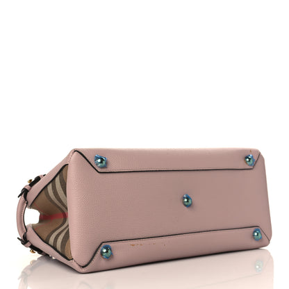 Burberry Derby Calfskin House Check Medium Banner Tote Pale Orchid 4 of 10