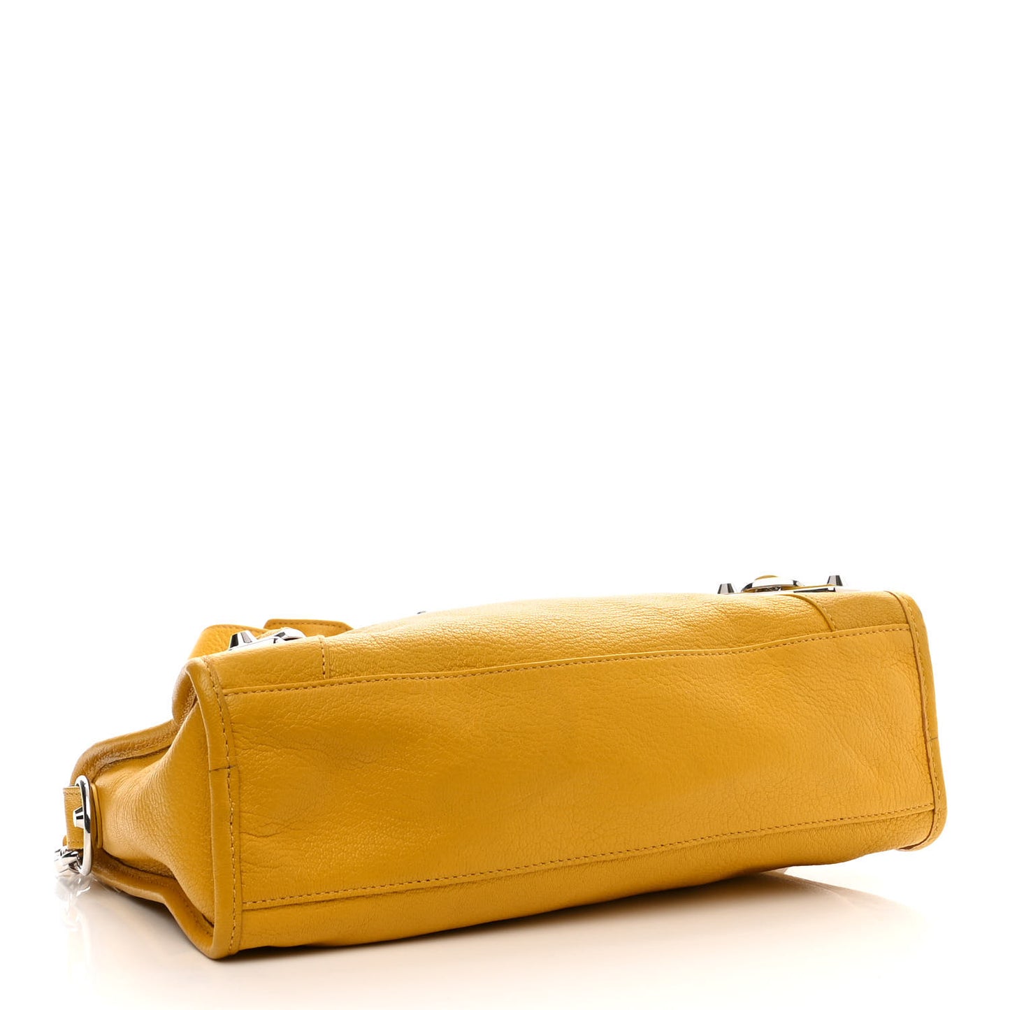 Chevre Silver Metallic Edge Hardware S City Jaune Epi