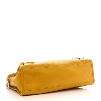 Balenciaga Chevre Silver Metallic Edge Hardware S City Jaune Epi 4 of 13