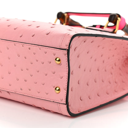 Gucci Ostrich Small Diana Tote Wild Rose Fuxia Fluo 9 of 12