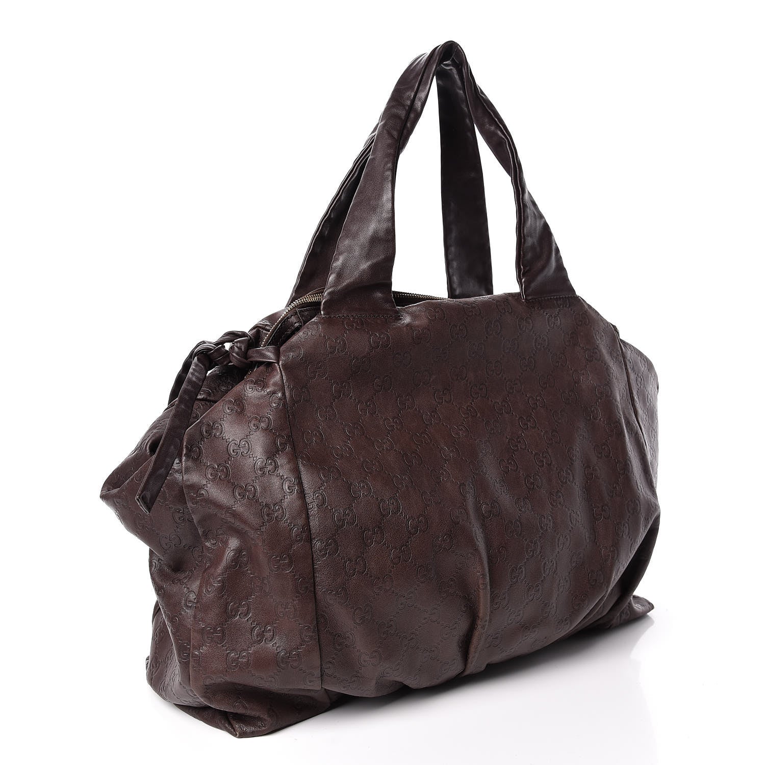 Gucci Guccissima Large Hysteria Tote Chocolate 3 of 9