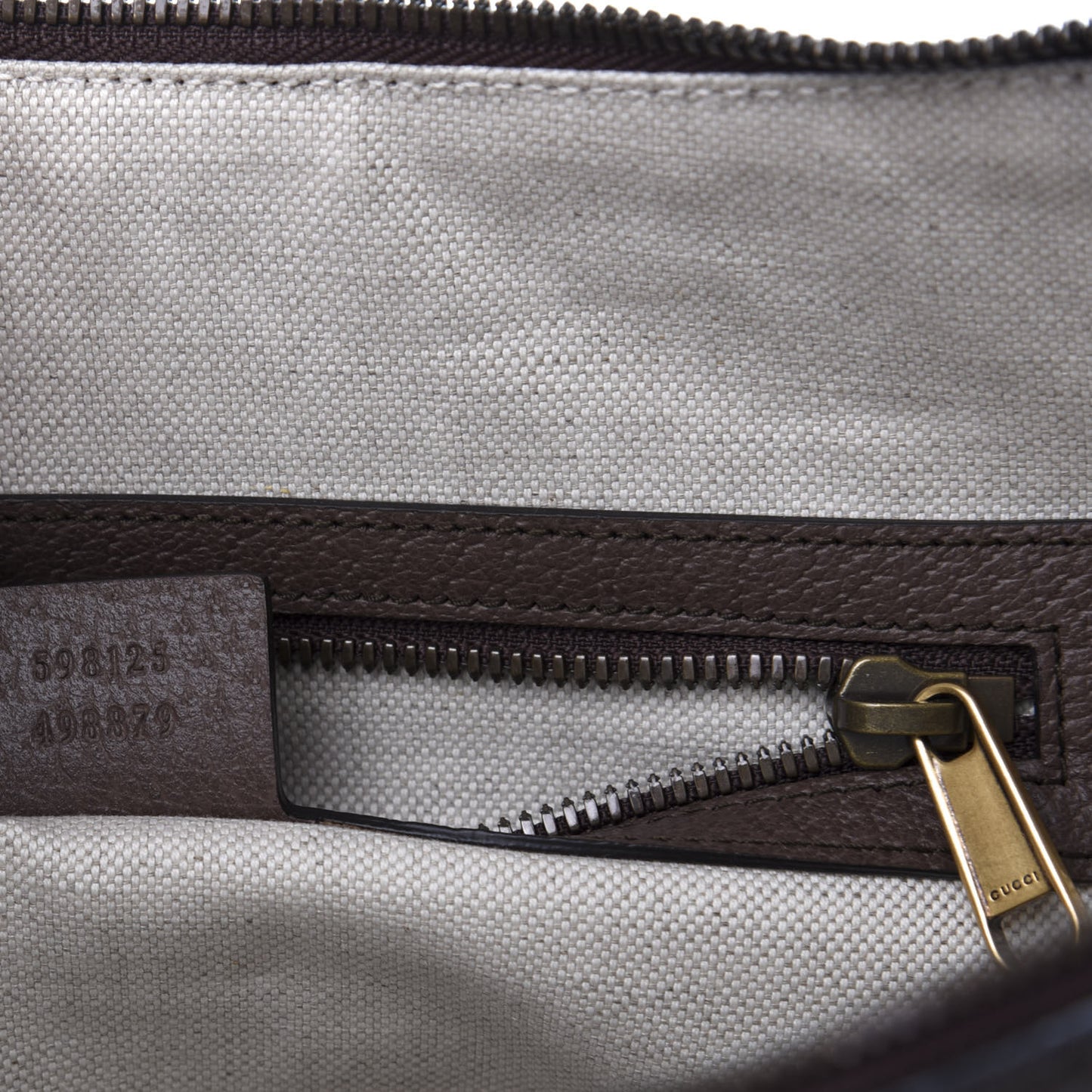 GG Supreme Monogram Web Small Ophidia Half Moon Hobo Brown