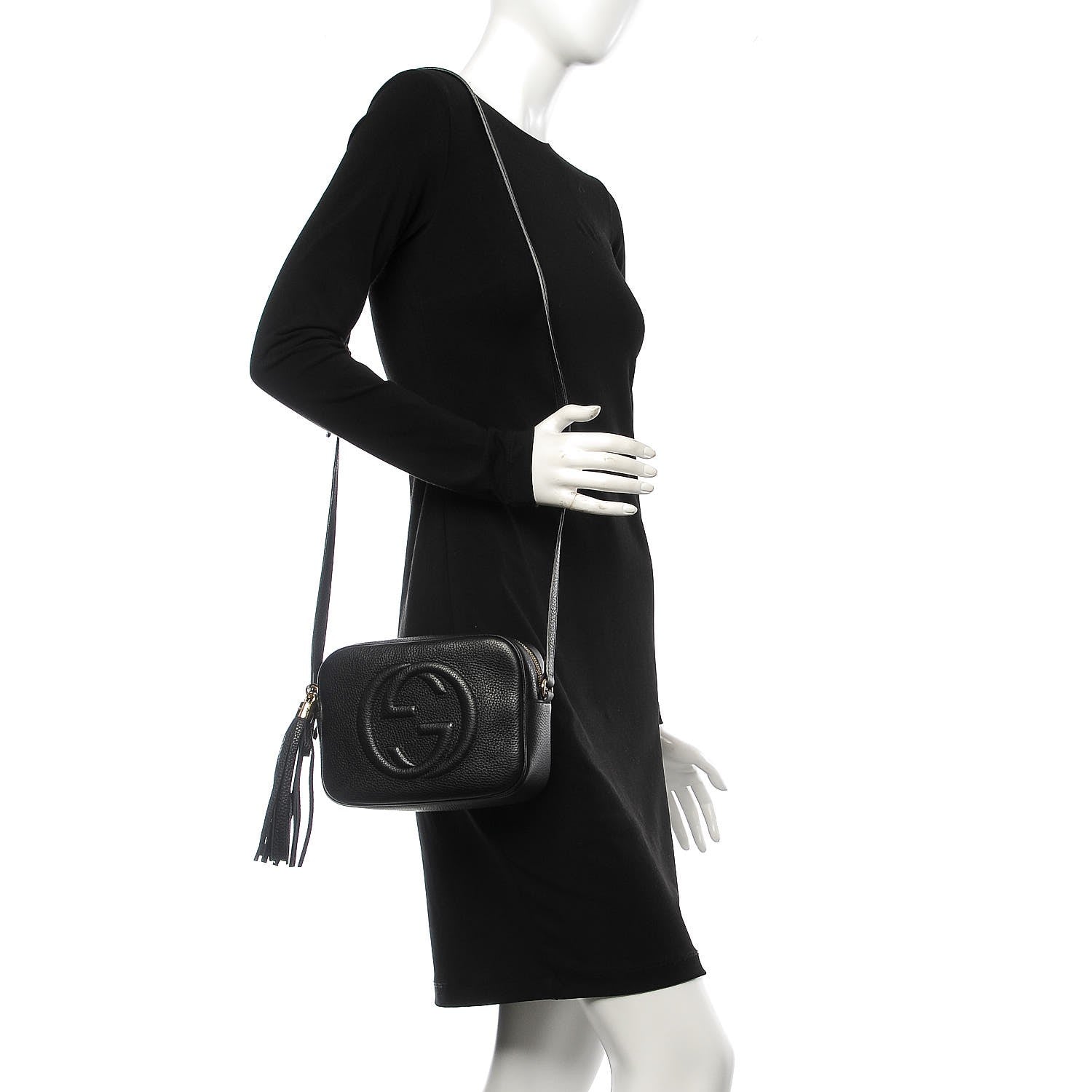 Gucci Pebbled Calfskin Small Soho Disco Bag Black 2 of 7