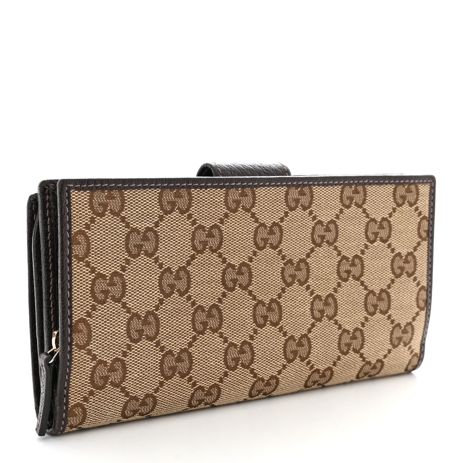 Gucci Monogram Abbey Continental Wallet Dark Brown 3 of 12