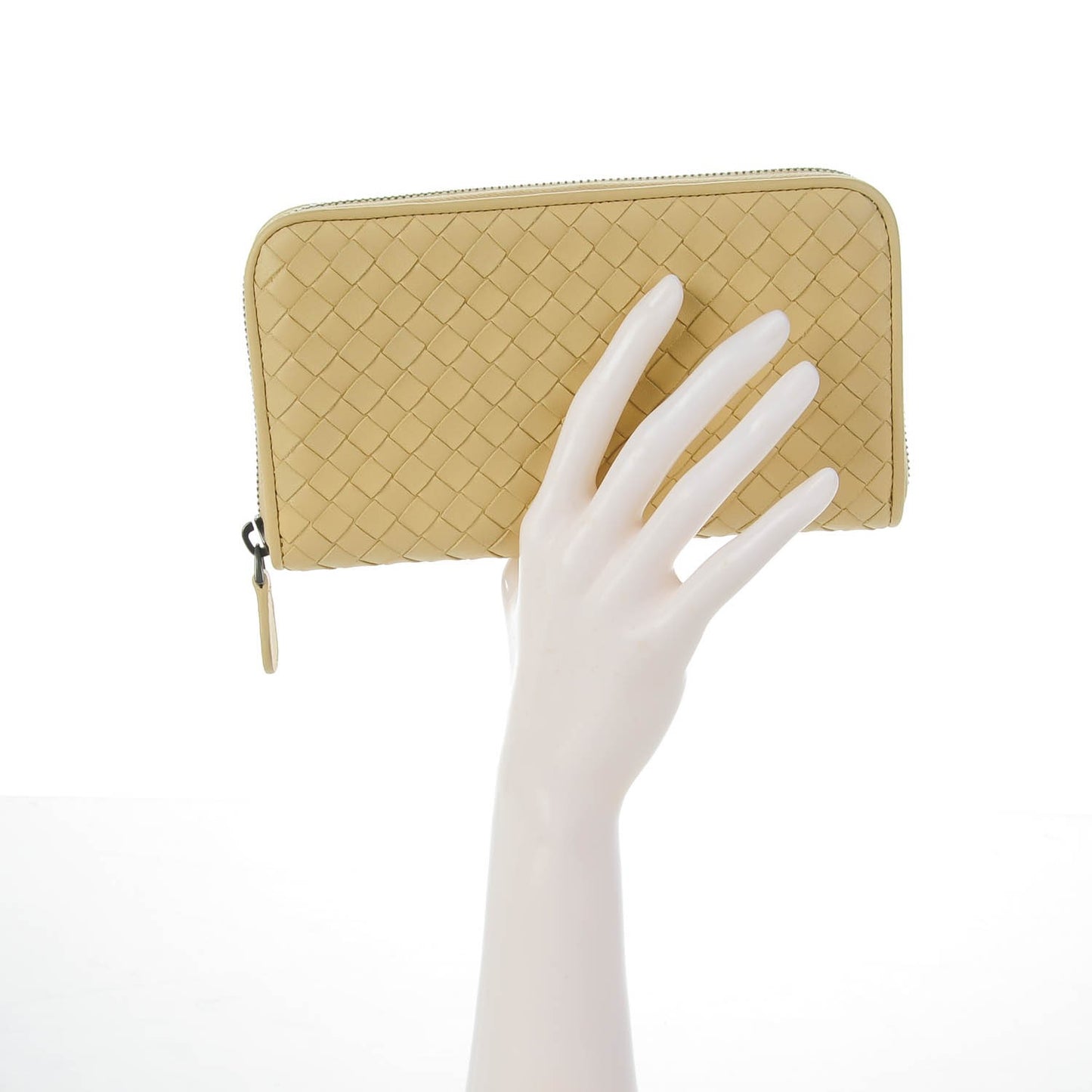 Nappa Intrecciato Zip Around Wallet Banane