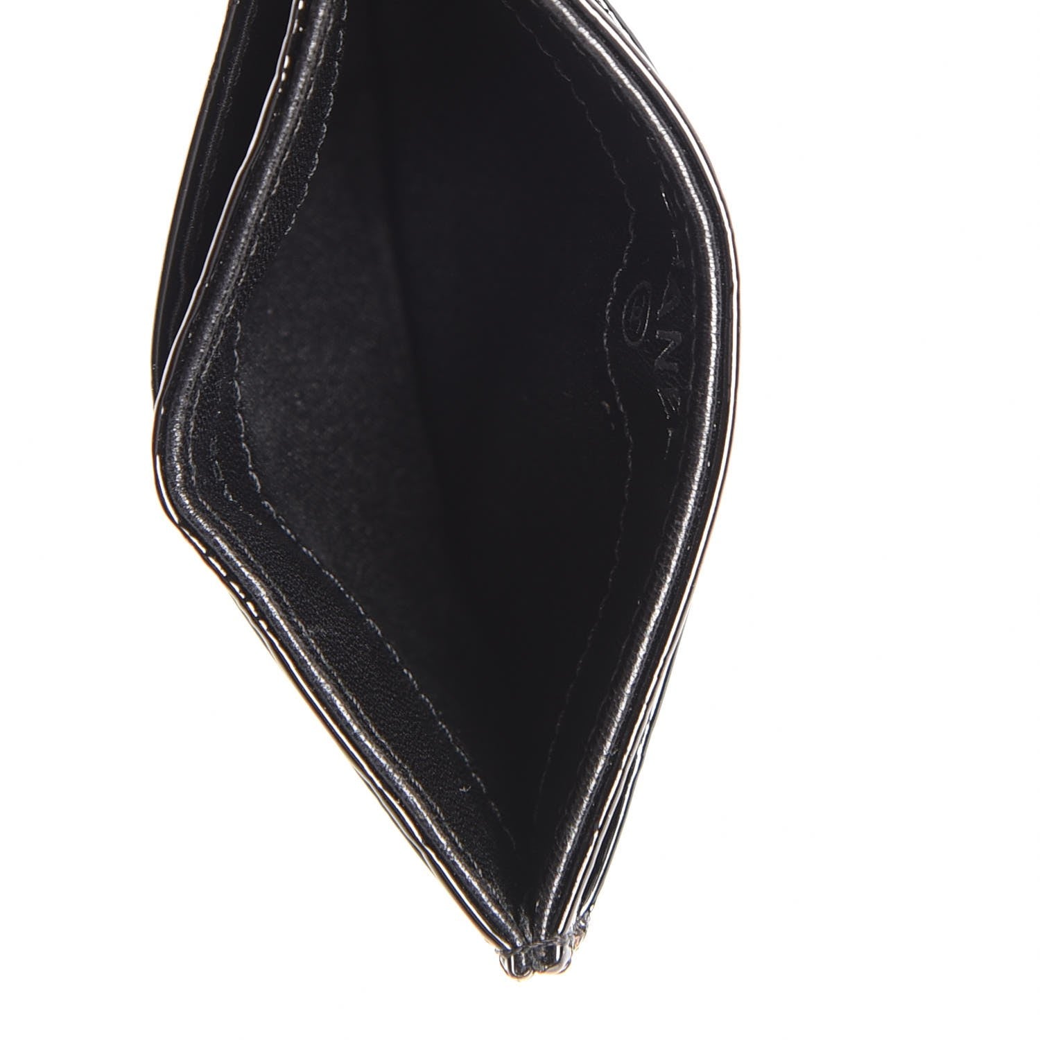 Chanel Patent Calfskin Lucky Symbols Card Holder Case Black 5 of 8