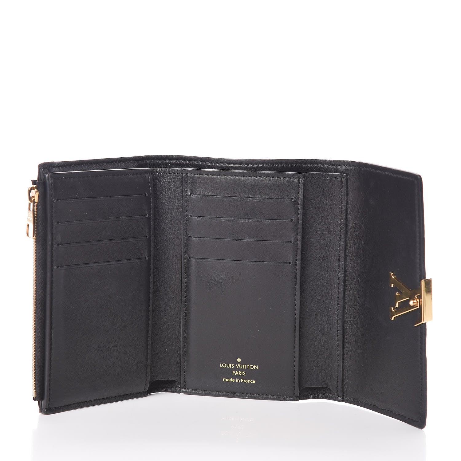 Louis Vuitton Taurillon Perforated Capucines Compact Wallet Black 5 of 7