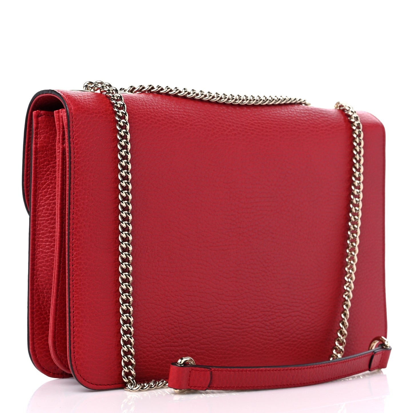Dollar Calfskin Interlocking G Shoulder Bag Red