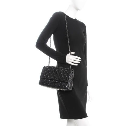 Chanel Metallic Aged Calfskin 2.55 Reissue 226 Flap So Black 3 of 10
