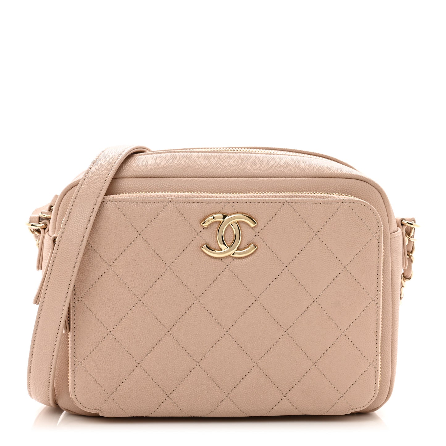Caviar Quilted Medium Business Affinity Camera Case Light Pink
