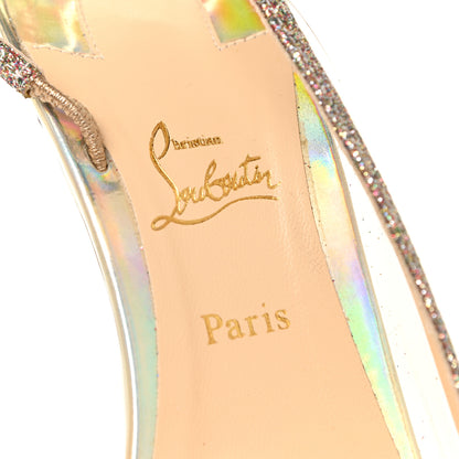 Christian Louboutin Mini Glitter PVC Specchio Optisling 100 Sandals 38 Multicolor Plantine 10 of 12