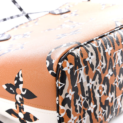 Louis Vuitton Monogram Giant Jungle Neverfull MM Ivory 7 of 13