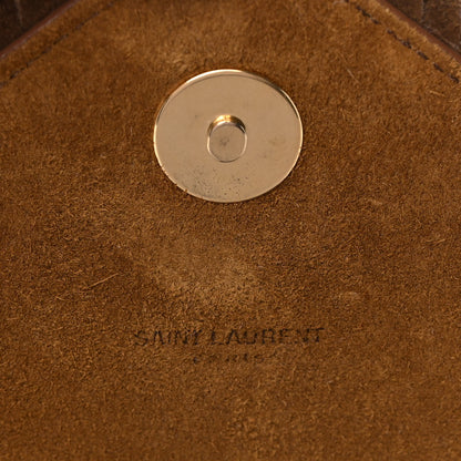 Saint Laurent Suede Fringe Small Monogram Satchel Light Ocre 11 of 11