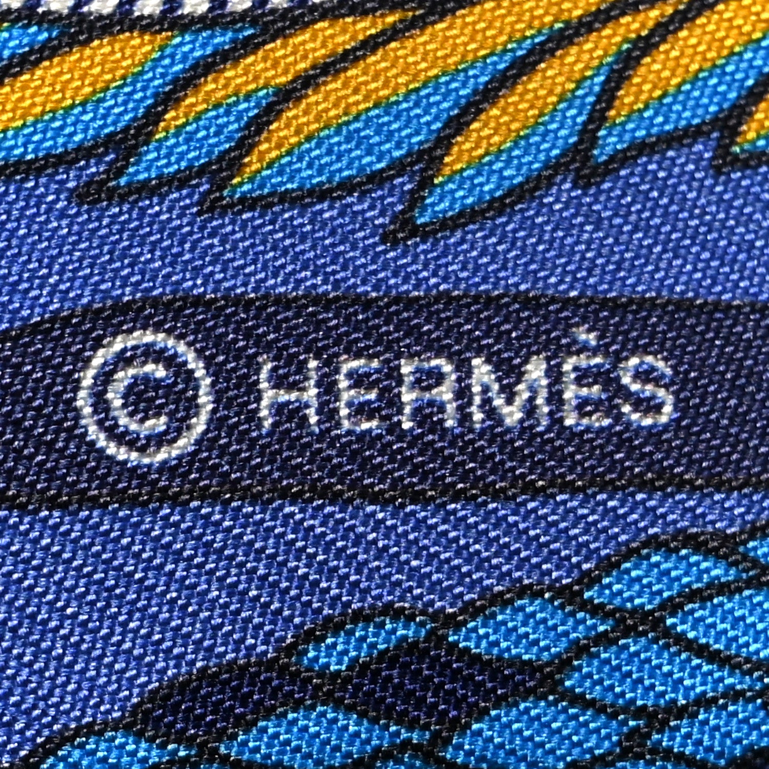 Hermes Silk Exposition Universelle Twilly Bleu Jaune Vif Rouge