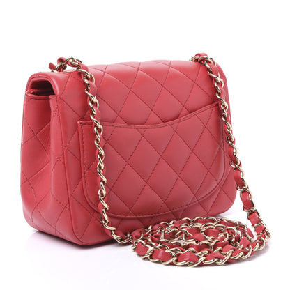 Chanel Lambskin Quilted Mini Square Flap Pink 2 of 9