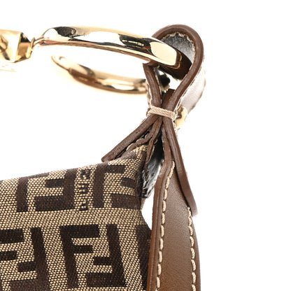 Fendi Zucchino Cuoio Small Chef Pocket Shoulder Bag Mogano Panna Fango 12 of 12