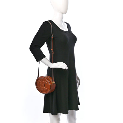 Celine Smooth Calfskin Cuir Triomphe Oval Bag Tan 2 of 8