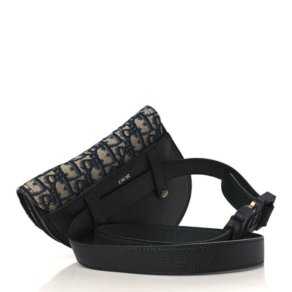 Christian Dior HOMME Oblique Saddle Belt Bag Blue 3 of 8