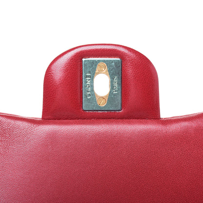 Chanel Lambskin Cross Stitch Mini Coco Handle Flap Red 10 of 14