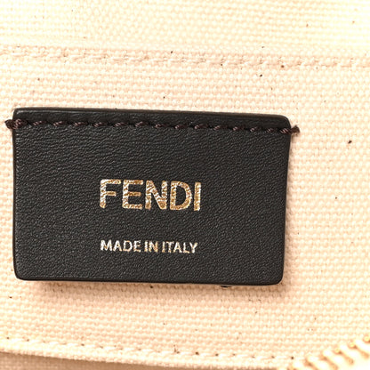 Fendi Canvas Vitello King Plexiglass Logo Embroidered Mini By The Way Top Handle Boston Bag Grezzo Pink Dalia 6 of 10