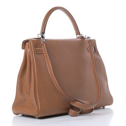 Hermes Togo Kelly Retourne 32 Gold 3 of 12