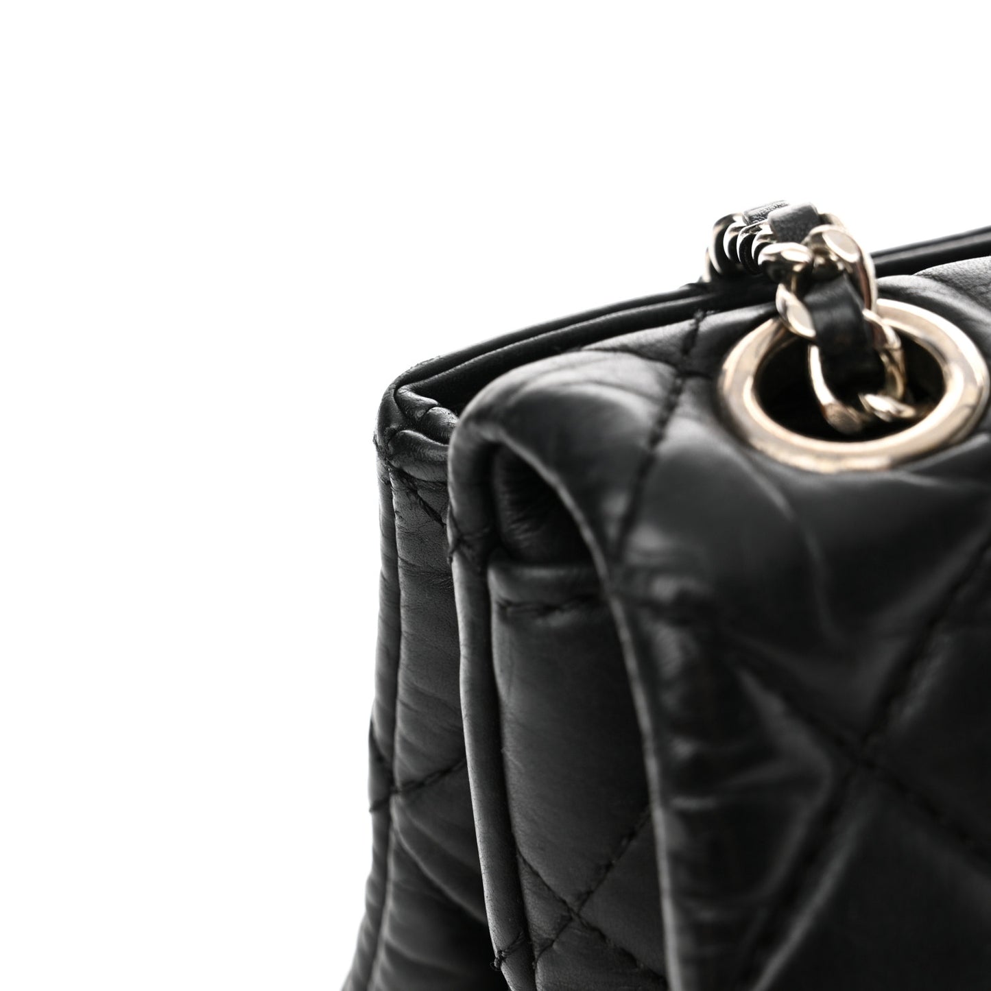 Lambskin Quilted Jumbo Chanel 3 Flap Black