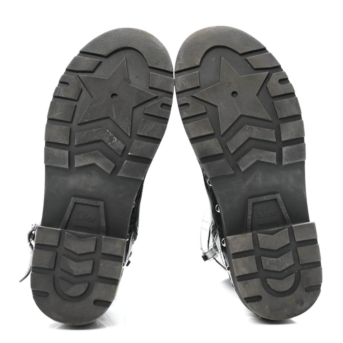 Calfskin Diorquake 25mm Combat Boots 39 Black