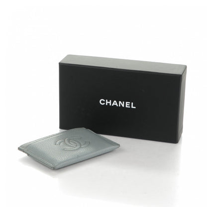 Chanel Caviar Timeless CC Card Holder Grey 4 of 8